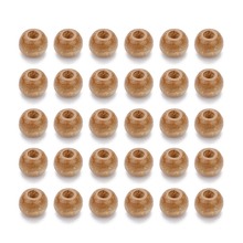 300pcs/lot 2.5mm Big Hole Wooden Wood Beads Charms Loose Spacer 8.5*7mm Round Beads For DIY Bracelets Jewelry Findings 2024 - buy cheap