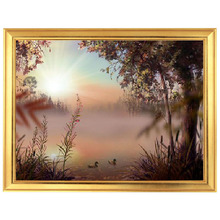 Golden panno, Bordado, Bordado, DIY Pintura de Paisagem, Pintura do ponto da Cruz, kits, 14ct árvore Cenário Cruz-ponto, Conjuntos Para Bordado 2024 - compre barato