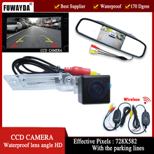 FUWAYDA-cámara de visión trasera de coche para VW Golf Passat Touran Caddy Superb/T5 Transporter/Multivan, Monitor de espejo de 4,3 pulgadas 2024 - compra barato
