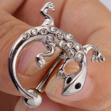 Piercing Gecko belly button ring fashion women navel ring belly bar Retail14G 316L surgical steel bar Nickel-free 2024 - buy cheap