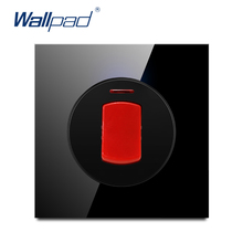Wallpad nova chegada painel de vidro cristal 20a aquecedor água botão interruptor luz parede com indicador led
