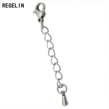 REGELIN Stainless Steel Chain Connector Hook Clasp Extender Chain Link 10pcs/lot Fit DIY Necklace Bracelet Jewelry Making 2024 - buy cheap