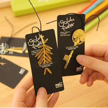 3pcs Golden Metal Bookmark for Books Palmtree Gold Key Feather Book Marker Gift Stationery Office School Reading Supplies A6641 2024 - buy cheap