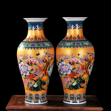 Jingdezhen vaso decorativo antigo de porcelana, esmaltado para cauda de peixe, decoração clássica, grande vaso chinês, vasos antigos para palácio 2024 - compre barato