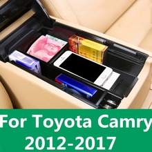 Car armrest box storage box central storage compartment storage box car Accessories For Toyota Camry 7th Sedan 2012-2017 2024 - buy cheap