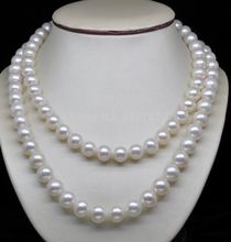 noble women gift 48INCH  GOLD CLASP HUGE 32" Natural Huge 9.5-10mm AAA level white pearl necklace 2024 - buy cheap