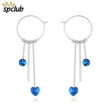 Statement Earrings Crystals From Swarovski Tassel Earrings For Women Round Dangle Earrings Drop Modern Art Fashion Jewellery 2024 - buy cheap