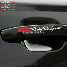 Aliauto 4 x Newest  WRC Car Door Handle Stickers /decals Reflective Rally Car Stickers for toyota volkswagen skoda kia lada opel 2024 - buy cheap