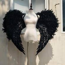 Costumed high quality Unique black angel wings cosplay party stage show Shooting Displays props Fairy wings EMS free shipping 2024 - buy cheap