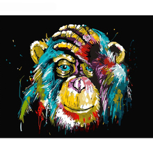 DIY Painting By Number Frameless Baboon Animal  Wall Art Picture  Canvas Painting For Home Decor Artwork Healthy acrylic coating 2024 - compre barato