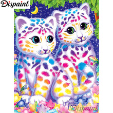 Dispaint-pintura diamante 5D DIY "leopardo de colores", bordado 3D con diamantes de imitación cuadrados o redondos, estilo punto de cruz, decoración del hogar, A12404 2024 - compra barato