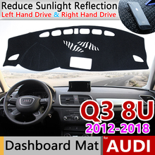Para Audi Q3 8U 2012 ~ 2018 Anti-Slip Mat Pad Cover Dashboard Pára Dashmat Tapete Acessórios Do Carro S -line Q3 RS 2013 2015 2016 2024 - compre barato
