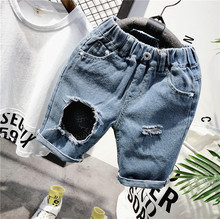 2019 Baby Boy Summer Pants Hole Jeans Shorts Kids Boys Casual Clothes Trousers 2024 - buy cheap