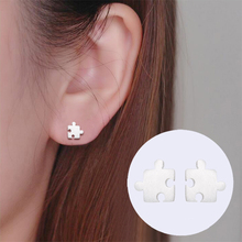 Oly2u Nueva Moda Pequeño Juego de Puzzle Oído brincos brinco Pendientes para Mujer Pendiente de La Manera Joyería de Los Niños Regalos 2024 - compra barato