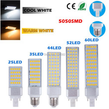 G24 LED Light 7W 9W 10W 12W 15W SMD5050 G24 E27 LED PL Lamp AC85-265V Warm White/Cold White G24 LED Bulb DHL/Fedex Free Ship 2024 - buy cheap
