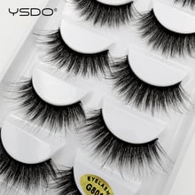 YSDO Wispy 5 Pairs Makeup Extension Tools Natural Long False Eyelashes Dramatic Soft Eyelashes 3D Mink Cilios Eyelashes 2024 - buy cheap