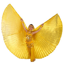 Belly Dance Costume Wings Kids Isis Wings Children Belly Dancing Bollywood Gypsy Girls Bellydance Wings 11 colors Sticks Bag 2024 - buy cheap