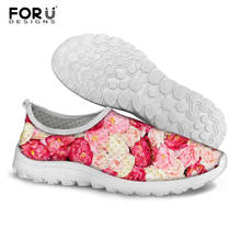 FORUDESIGNS 2018 Fashion Flowers Summer Women Loafers Mesh Shoes Woman Flats Breathable Slip On Casual Loafer Women's Flat Shoes 2024 - buy cheap
