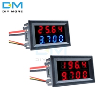 4 Digital Display DC 0-200V 10A 0.28" 0.28 Inch LED Voltmeter Ammeter Red+Blue LED Voltage Current Tester Meter For Car 2024 - buy cheap
