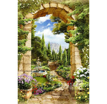 New Arrival 5d diy Diamond Painting Landscape Mosaic Diamond Painting Cross-stitch Door Tree 3d Resin Diamond Embroidery Kit 2024 - buy cheap