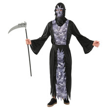 Adult Men Devil Envoy Demon Costume Scary Azrael Death Grim Reaper Costumes Halloween Purim Party Carnival Masquerade Cosplay 2024 - buy cheap