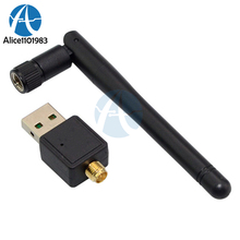 Mini adaptador inalámbrico de WiFi USB portátil, 150Mbps, 2,4 GHz, Dongle, tarjeta Lan, 5dB, 2dBi, antena IEEE 802,11 b/g/n, DSSS, OFDM, Kit de bricolaje 2024 - compra barato