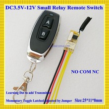 Micro mini interruptor de controle remoto dc 3.7 v 4.5 v 5 v 6 v 7.4 v 9 v 12 v sistema de controle de acesso da porta do fechamento de controle elétrico