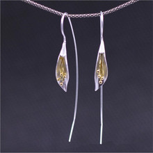Cute Calla Lily Drop Earrings For Women Jewelry Top Quality Silver Plated Earrings Long Hook Female Birthday Party Accessories 2024 - buy cheap