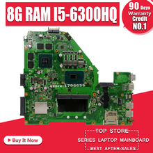 8g ram I5-6300HQ gtx950m x550vx placa-mãe do portátil para For Asus x550vx x550vq w50v fh5900v teste x550vx teste de mainboard ok 2024 - compre barato