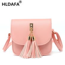 HLDAFA 2018 New Women Pu Leather Flap Tassel Messenger Bags Female Handbag Shoulder Bag Small Chains Bag Lady Bolsa Feminina 2024 - buy cheap