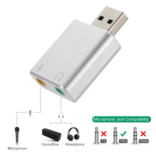Etmakit External USB Sound Card HIFI Magic Voice 7.1CH Microphone-in Audio-out Port Free Drive Plug NK-Shopping 2024 - buy cheap