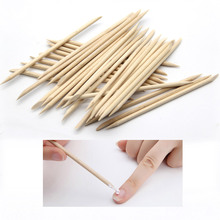 20 Pieces/lot Double Ended Orange Wooden Cuticle Pusher Nail Manicure Tool Wood Stick Nail Art Pedicure Instruments for Nails 2024 - buy cheap
