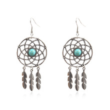 DoreenBeads Fashion Drop Earrings Ancient Silver Gold Color Bohemian Filigree Earrings Boho Vintage Ethnic Hollow Jewelry,1 Pair 2024 - buy cheap