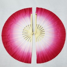 5colors gradient bamboo bone mulan double fan kung fu/martial arts performance dance tai chi  fan 1pair 2024 - buy cheap