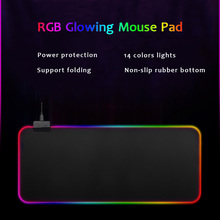 Large rubber computer keyboard mat rgb oversized led glowing mouse pad gamer 900x400mm Gaming Luminous Mousepad USB for PC game 2024 - buy cheap