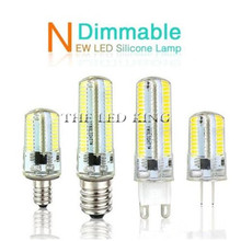 LED Silicone Mini Corn Bulb AC 220V G4 G8 G9 E11 E12 E14 E17 BA15D White light Dimming Chandelier Replace Halogen Lamps 2024 - buy cheap