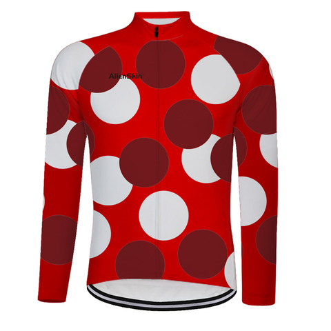 New alienskin dot Cycling Jersey For Men Long Sleeve Autumn Bicycle Road MTB Bike Tops Clothing Maillot Ropa Ciclismo 6564 2022 - buy cheap