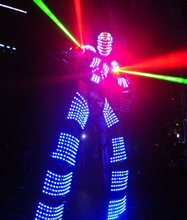 Traje de led/roupas/luz ternos/robô led/fantasia cristal robô/robô david guetta/cor personalizada, frete grátis dhl 2024 - compre barato