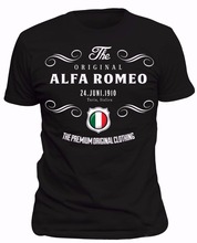 2019 marca de verão de alta qualidade casual para homens verão manga curta algodão masculino camiseta de fitness alfa-romeo power t camisa 2024 - compre barato