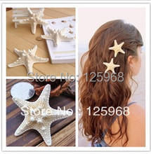 Free Shipping 2013 Novetly Starfish Bride Barrette Beach Wedding Surfer Hair Clip Fashion Hairclips Hair Accessories Wholesale 2024 - buy cheap