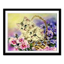 Pintura de diamante 5d diy, bordado de animales y gatos, novedad, 452DD 2024 - compra barato