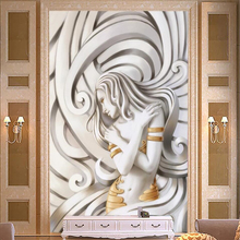 Papel de pared de beibehang personalizado sala de estar dormitorio murales 3d en relieve belleza porche fondo de pared pintura decorativa papel tapiz 2024 - compra barato