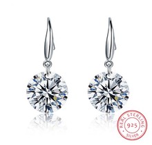 Pendientes tallados de la suerte para mujer, joyería de plata 2020, cristal femenino de Swarovski, regalo de Navidad para mujer 925 2024 - compra barato