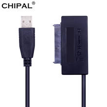 CHIPAL USB 2.0 to SATA 3.0 7+15 22Pin Cable Adapter USB2.0 22 Pin SATA III Converter Dual LED for 2.5'' HDD SSD Hard Disk Drive 2024 - buy cheap