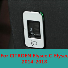 Free Shipping Chromed Inner HeadLight Adjustment Box Trim Interior decoration Accessories For CITROEN Elysee C-Elysee 2014-2018 2024 - buy cheap