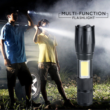 Foxanon 3800LM Super Bright COB LED Flashlight T6 Led Torch Flashlights 4 Mode Portable Lantern Lights for Camping Night Fishing 2024 - buy cheap