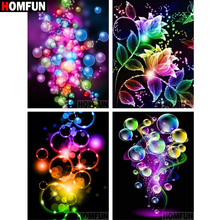 HOMFUN Full Square/Round Drill 5D DIY Diamond Painting "Colored flower" 3D Embroidery Cross Stitch 5D Home Decor Gift 2024 - buy cheap