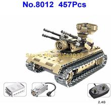 Tanque de controle remoto militar rc auto-propelido, tanque de arma de avião com rotação 8012, brinquedo de bloco de construção usb, 457 360 peças 2024 - compre barato