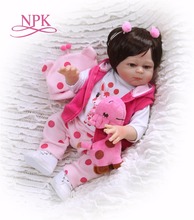 19 Inch Full Body Silicone Bebe Reborn Baby Doll Touch Real Fashion Children's Day Gifts Toys Baby Doll New Designed Xmas Gifts 2024 - buy cheap