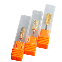 3PCS Pro Cylinder Electric Gold Carbide Art Nail Care Drill Bit Accessories Tool File Metal Round Style 2024 - buy cheap